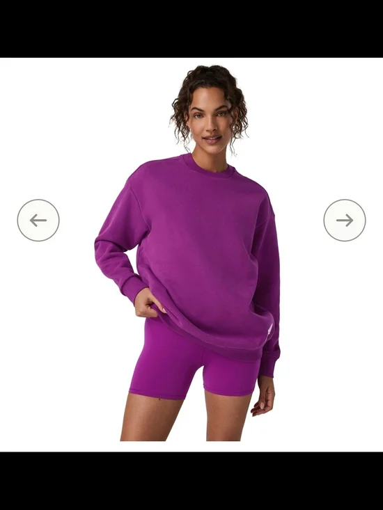 Vuori Restore Oversize Crewneck Sweatshirt - Magenta - Picture 1 of 6